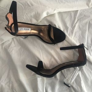 Cape Robbin Heels with Clear Heel